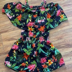 Kids Floral Off-Shoulder Romper